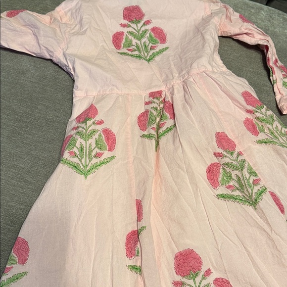 Madison Mathews Block Print bohemian cotton maxi dress - Picture 5 of 7